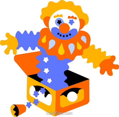 Jack In The Box Royalty Free Vector Clip Art Illustration - Jack In The Box Royalty Free Vector Clip Art Illustration (480x472)