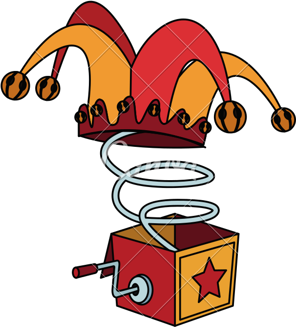 Jack In The Box Toy Icon Image - Surprise Box With Funny Joke Icon Over White Background (800x800)