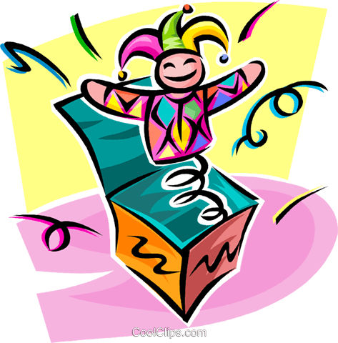 Jack In The Box Royalty Free Vector Clip Art Illustration - Jack In The Box Royalty Free Vector Clip Art Illustration (473x480)