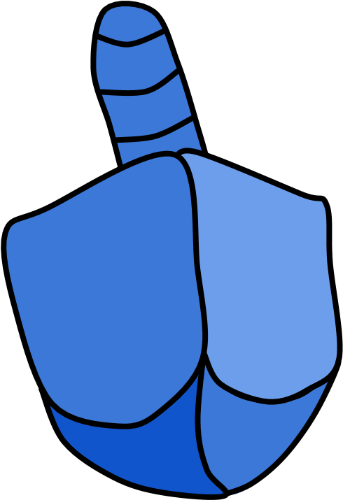 Dreidel, Blue, Toy - Dreidel, Blue, Toy (816x1056)