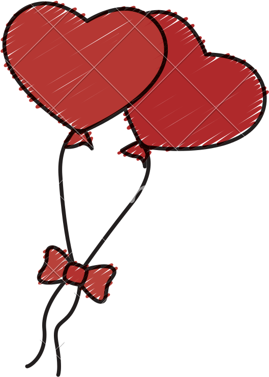 Heart Shaped Balloons Illustration - Heart Shaped Balloons Illustration (800x800)