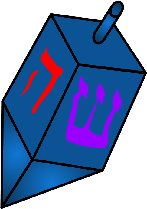 Dreidel, Blue With Hebrew Letters, Toy, - Dreidel, Blue With Hebrew Letters, Toy, (816x1056)