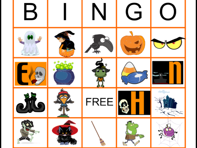 Spooky Clipart Game - Halloween Games Clipart (640x480)