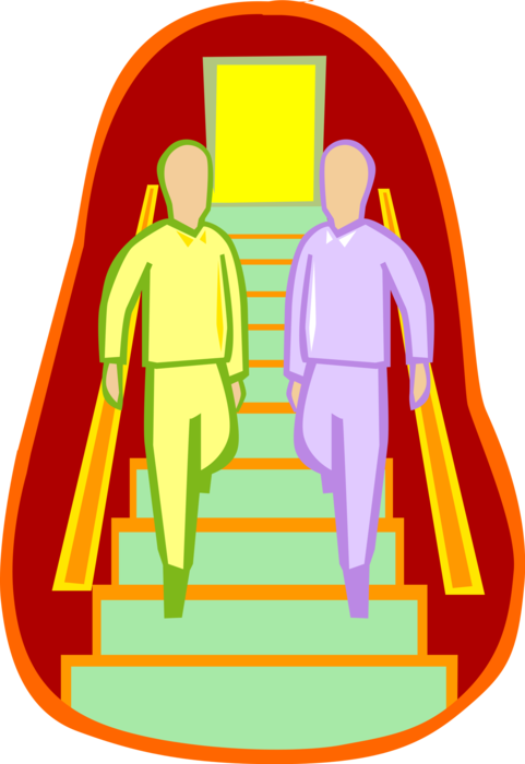Walking Down Flight Of Stairs Image Illustration - Dialogue Hotel En Anglais (481x700)