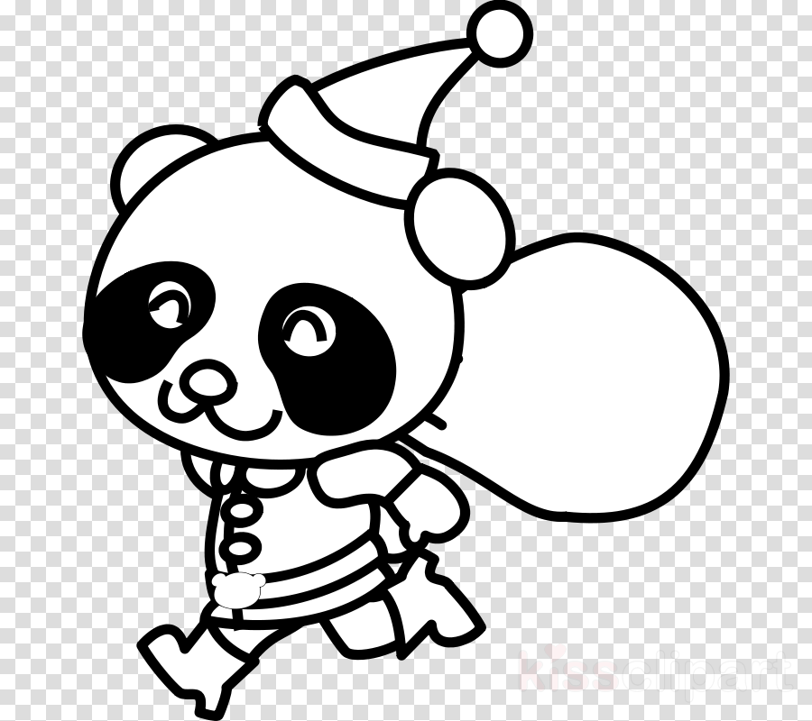 Download Christmas Panda Clipart Santa Claus Giant - Nfl Football Png (900x800)