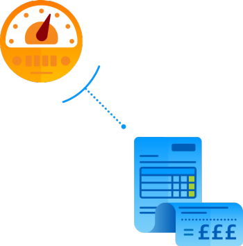 Depiction Of Submitting A Final Meter Reading Before - Circle (350x354)
