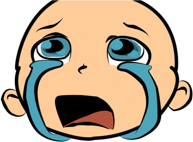Crying Clipart Hurt Girl - Cute Baby Face Clip Art (640x480)