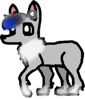 Wolf - Black/blue - Wolf (338x396)