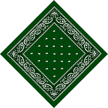 Head Scarf Clipart - Green Bandana Png (414x414)
