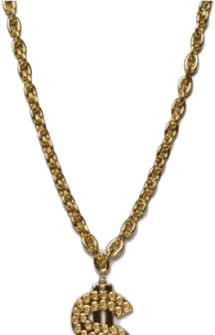 Thug Clipart Bandana - Gold Dollar Sign Necklace (640x480)