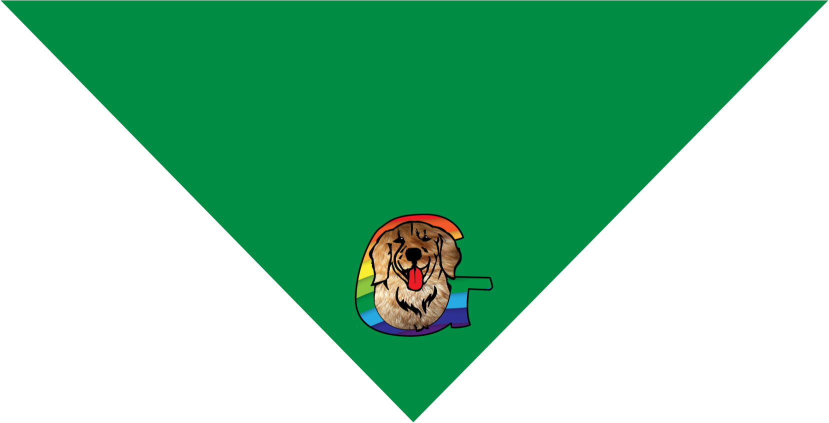 A Golden Wish Dog Bandanas - Cartoon (1658x846)