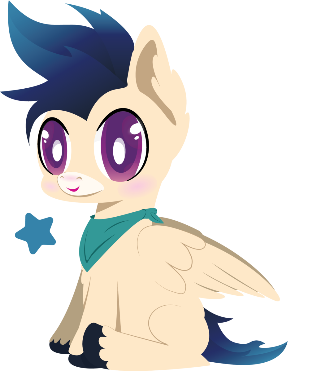 Lordswinton, Bandana, Blue, Chibi, Clydesdale, Commission, - Cartoon (1024x1197)