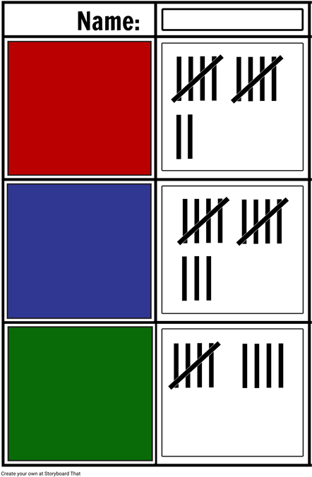 Tally Chart With No Words - Flag (450x683)