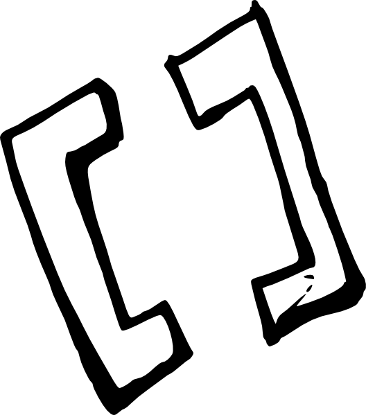 Tally Marks Online - Parentheses Clipart Black And White (528x599)