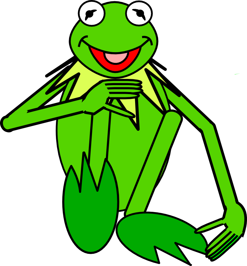 Kermit The Frog By Cyerie - Cartoon (830x893)