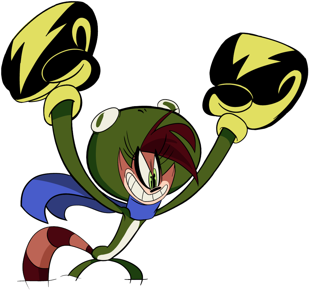 Lined And Colored A Page For @tvskyle 's Frog Racoon - Cartoon (1200x1200)
