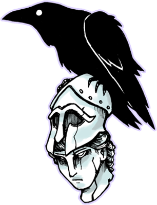 Drawlloween Day By Darksilvania On Deviantart - Raven Bust Of Pallas (306x400)