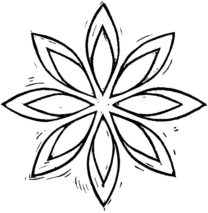 Geometric Flower Drawing At Getdrawings - Dahlia Design (672x688)