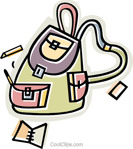 Nap Sack, School Bag Royalty Free Vector Clip Art Illustration - Quien Es Un Sobrino (427x480)