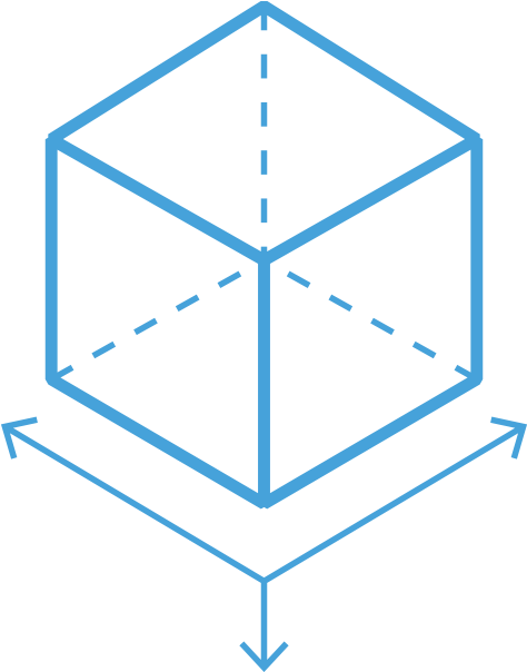 Geometric Shapes Transparent Transparent Background - Cube Face (474x604)