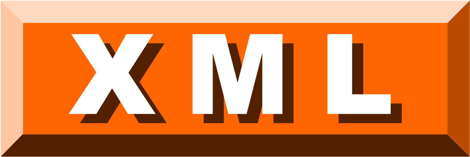 Xml Logo Filename Extension Brand Button - Xml Button (1875x750)