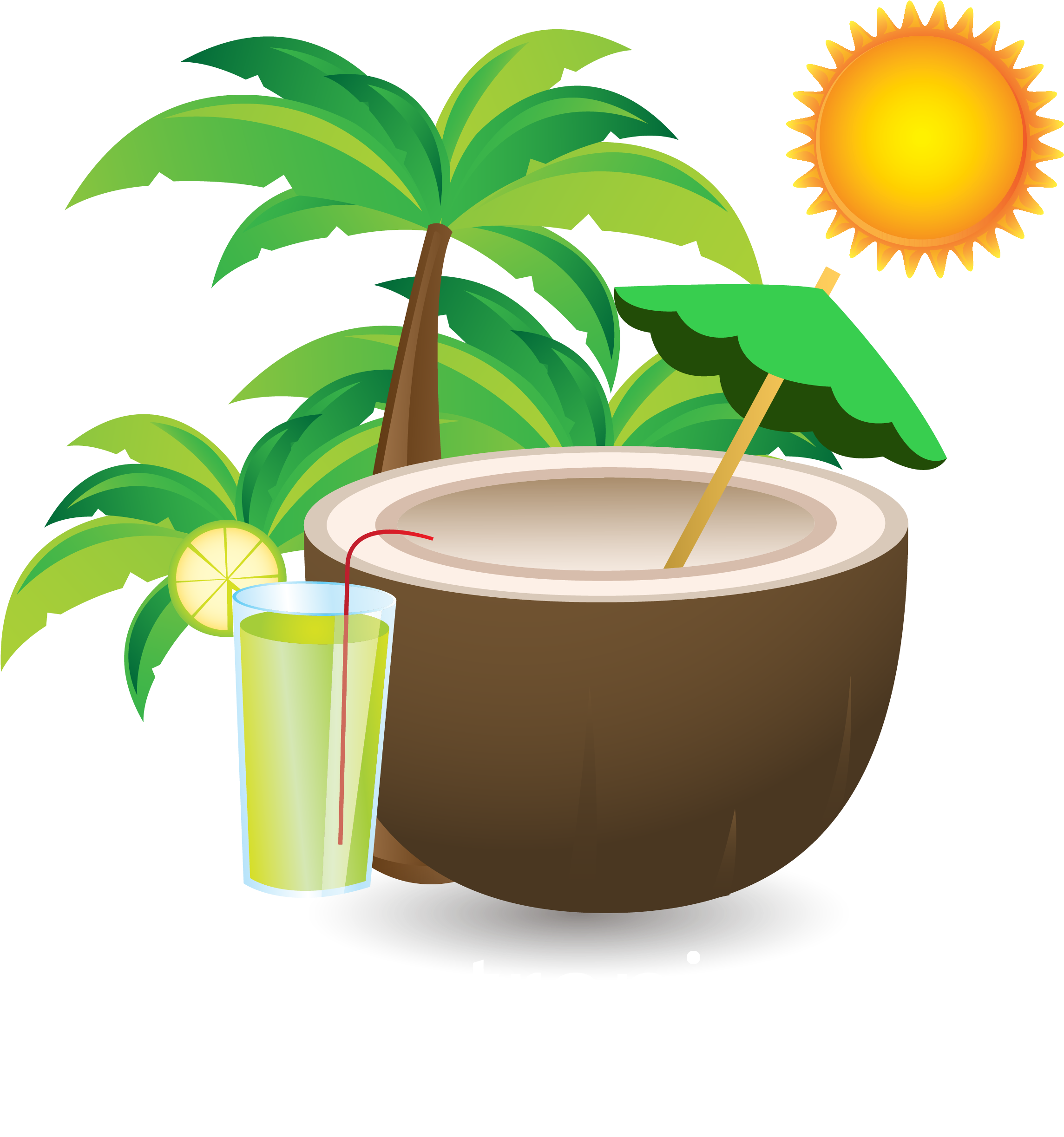 Banner Freeuse Library Download Drink Material Transprent - Benefit Of Coconut Water For Baby Vector (3125x3125)