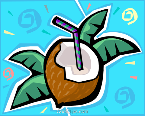 Coconut Royalty Free Vector Clip Art Illustration - Illustration (480x384)