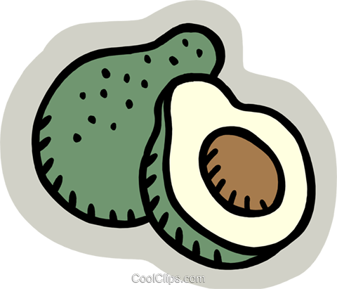 Coconut Royalty Free Vector Clip Art Illustration - Animated Image Of Avocado (480x411)