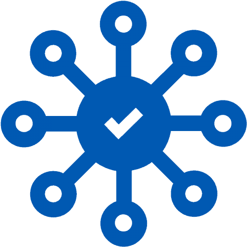 A Checkmark In The Middle Of A Wheel With Spokes - Sakura Iconfinder (500x500)