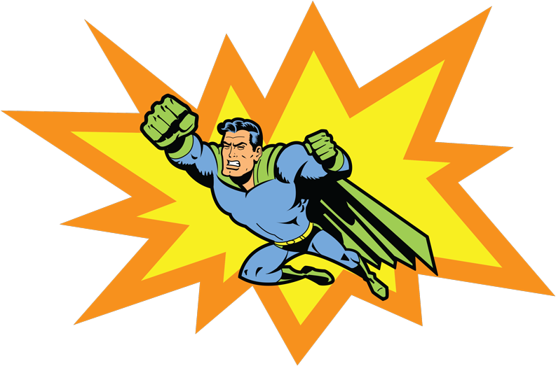 Opm Guide Push Ups Squats Km Run - Black Flying Superhero (800x527)