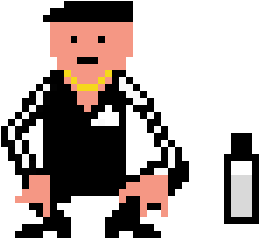 Pixel Slav Squat - Gopnik Pixel Art (570x520)