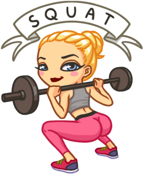Squat - Stickers De Telegram Png (360x360)