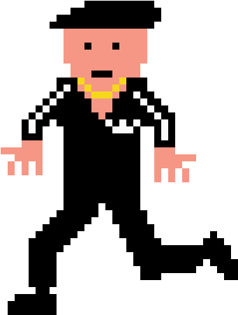 Pixel Slav Squat - Ghostbusters Logo 8 Bit (380x520)