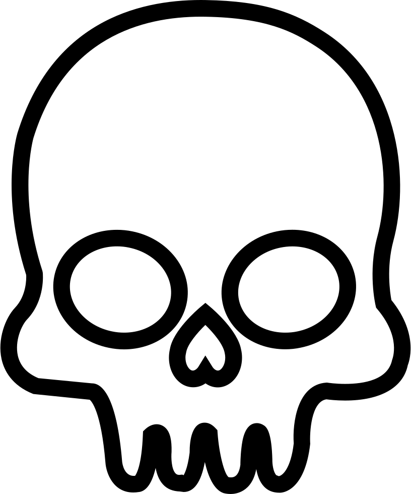Skull Outline From Frontal View Comments - Skull Outline Png (816x980)