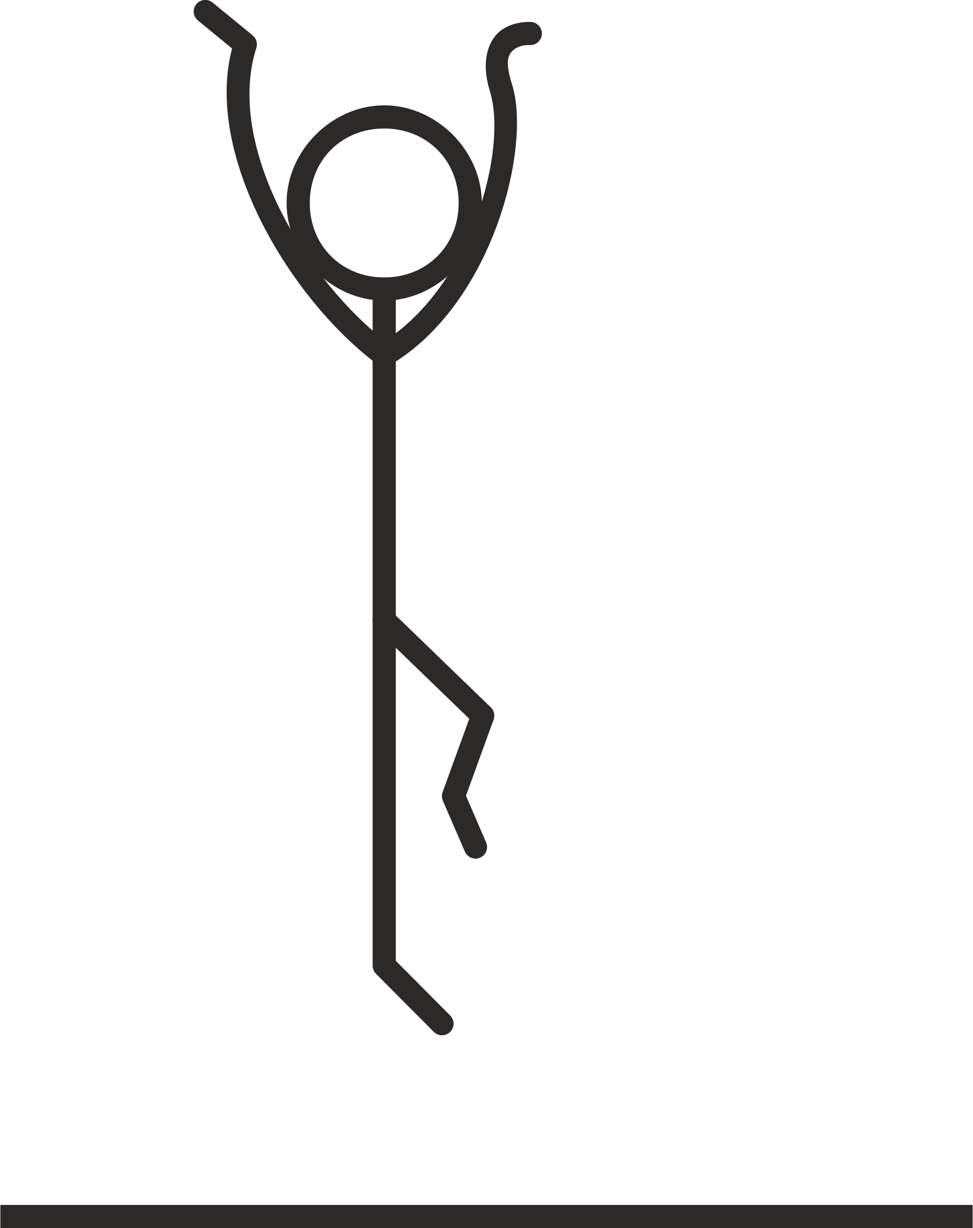 Stick Figure Jumping - Stick Figure Png (1902x2400)