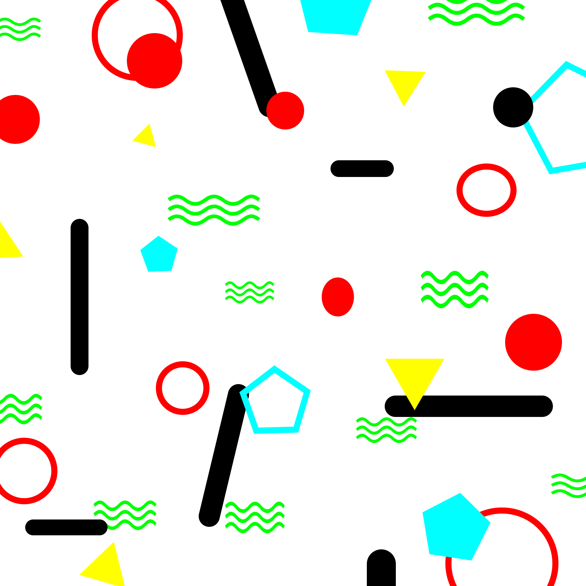 Memphis Effect Design Color Decorative Png And Psd - Psd (2000x2000)