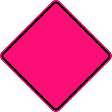 Lovely Photo Of Rhombus Diamond Warning Sign Fluorescent - Lovely Photo Of Rhombus Diamond Warning Sign Fluorescent (361x361)