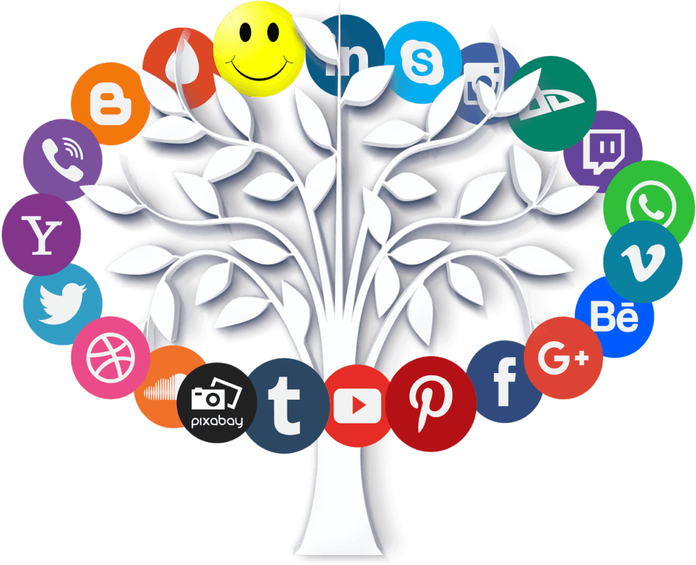 Social Media Icons Clipart Social Channel - Social Media Channels 2018 (1024x864)