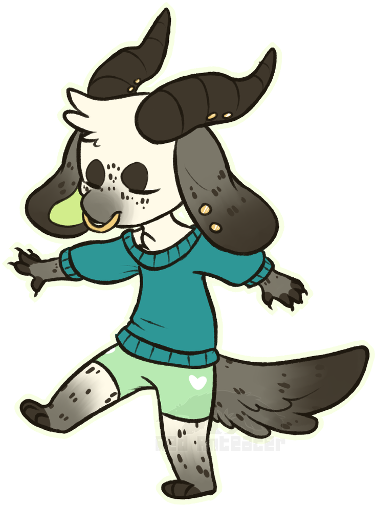 Goatlet Chibi By Red-anteater - Cartoon (786x1017)