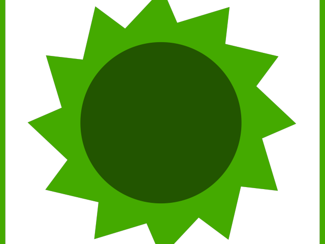 Sun Clipart Green - Clip Art (640x480)
