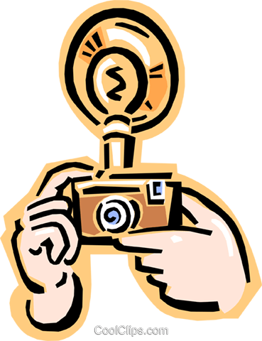Camera Being Used Royalty Free Vector Clip Art Illustration - Animated Clip Art For Photography (369x480)