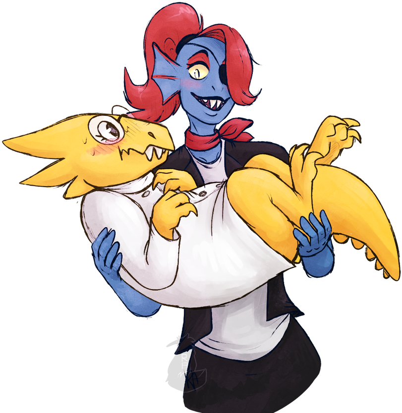 A Fish And A Dinosaur By Red-anteater - Cartoon (897x891)