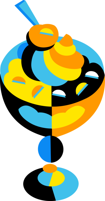 Vector Illustration Of Dessert Pudding In Cup - Vector Illustration Of Dessert Pudding In Cup (366x700)