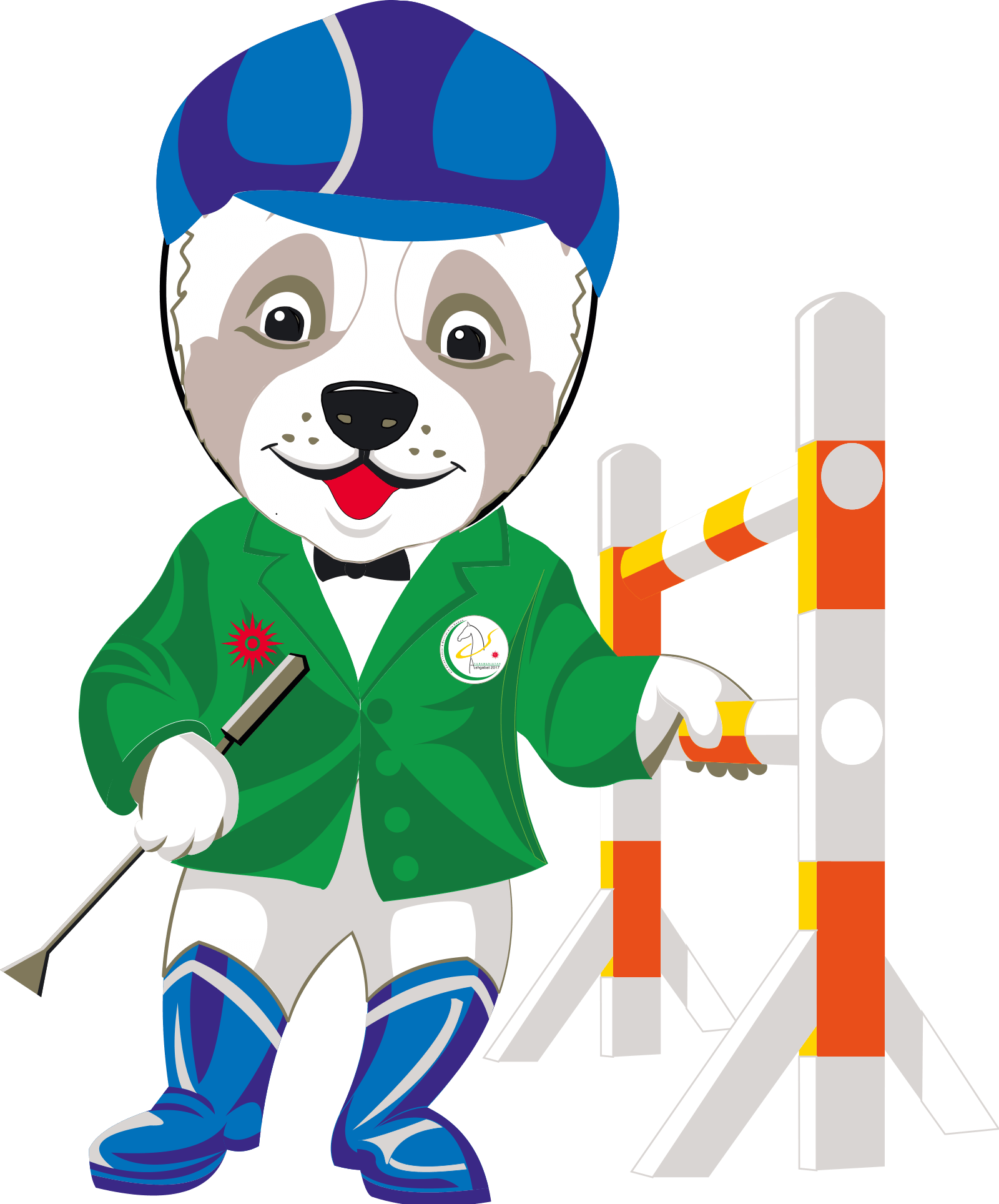 Equestrian Jumping - Cartoon (1600x1927)