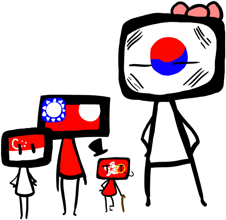 Four Asian Dragons By Wakkodemonboy - Four Asian Dragons By Wakkodemonboy (816x979)