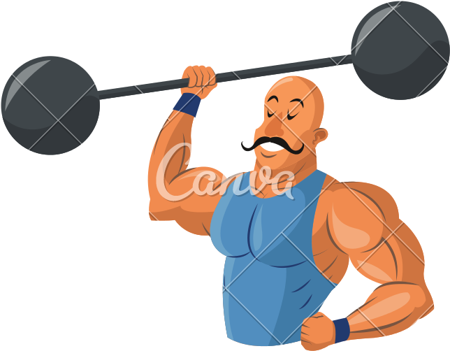 Circus Strength Man - Cartoon Strength Man Jpg (800x800)