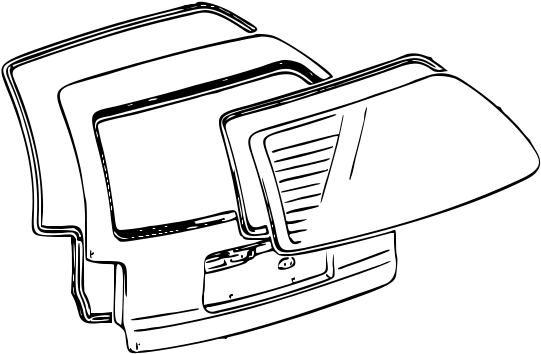 Genuine Toyota Boot Lid/tailgate Weatherstrip Clipart - Technical Drawing (541x354)