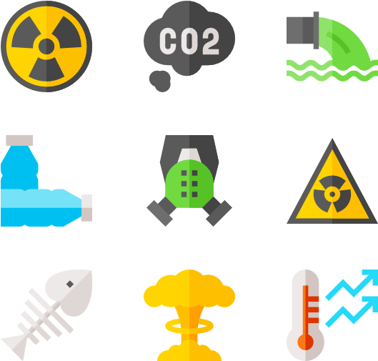 Pollution - Pollution Flat Icon Png (600x564)