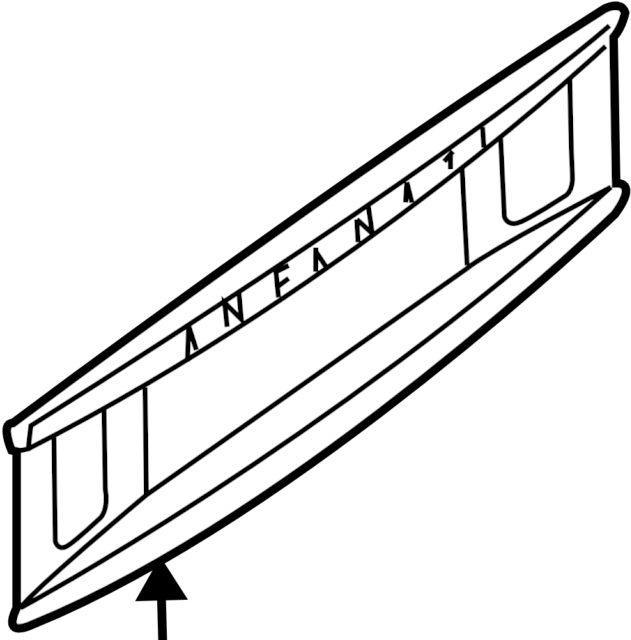 Infiniti Nissan Oem Qx56 Liftgate Tailgate Hatch-finish - Line Art (639x640)