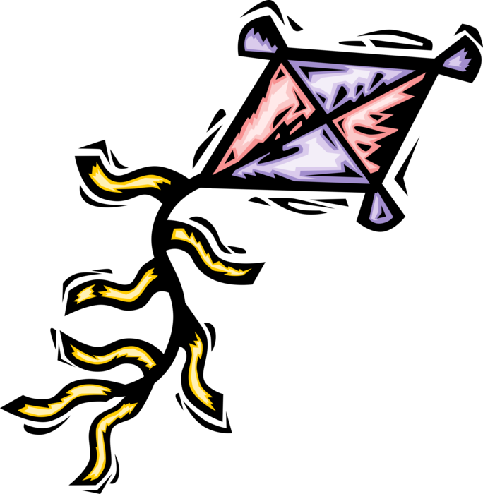 Vector Illustration Of Flying Tethered Heavier Than - Vector Illustration Of Flying Tethered Heavier Than (684x700)